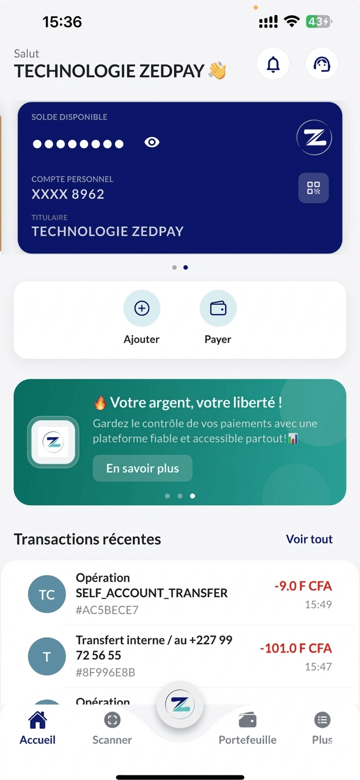 ZedPay App Dashboard