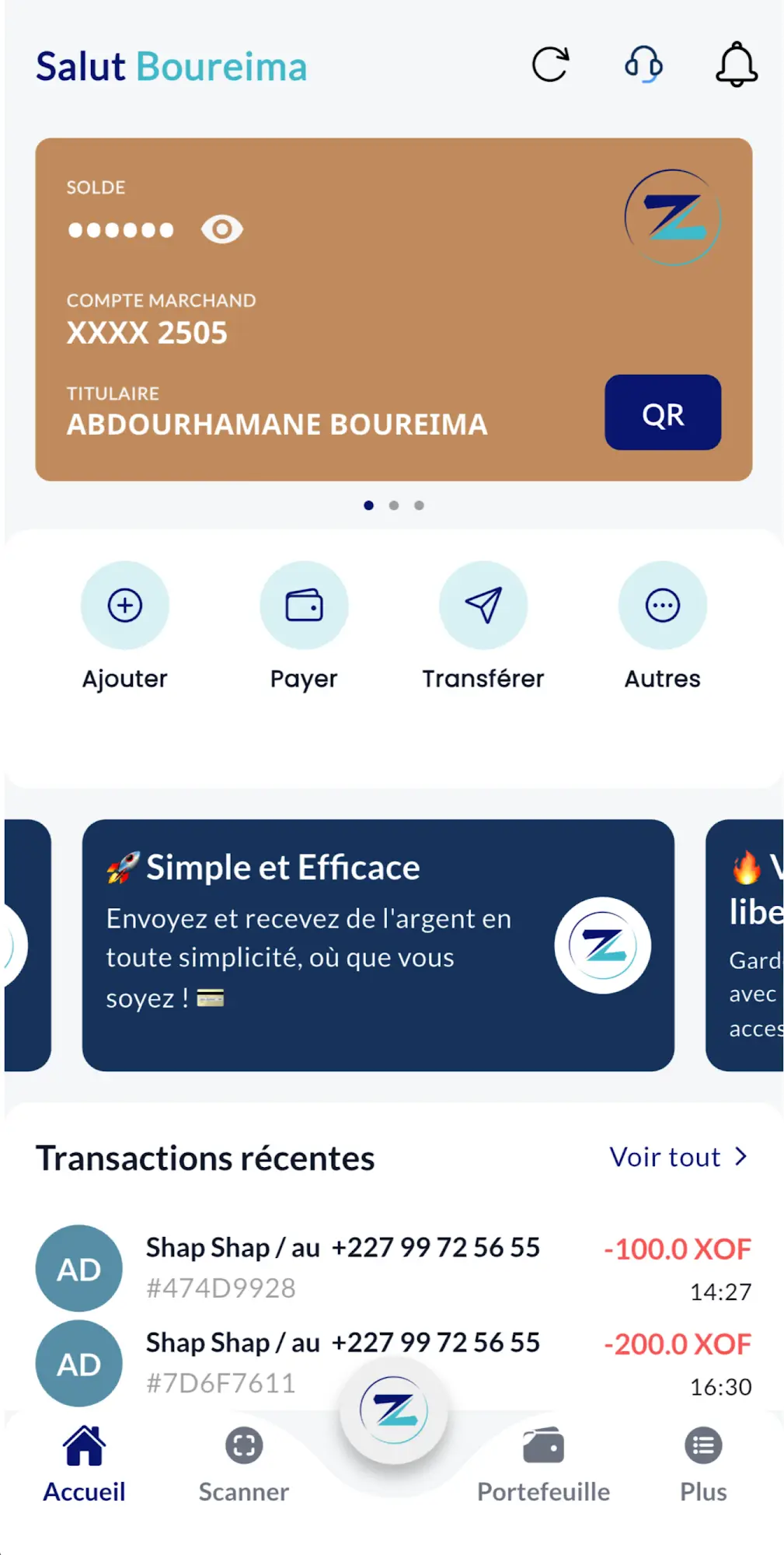 Interface ZedPay POS
